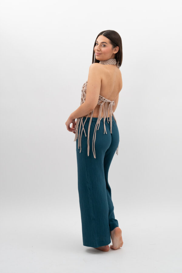 Top Makramowy Chłodny Beż