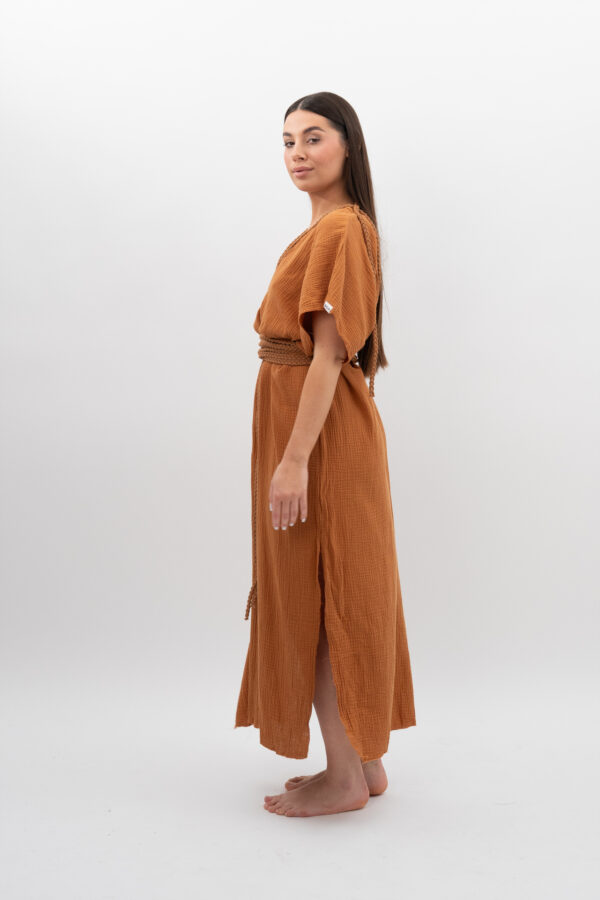 DSC_2856 Sukienka ze Sznurkiem Karmel