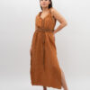 Sukienka ze Sznurkiem Karmel
