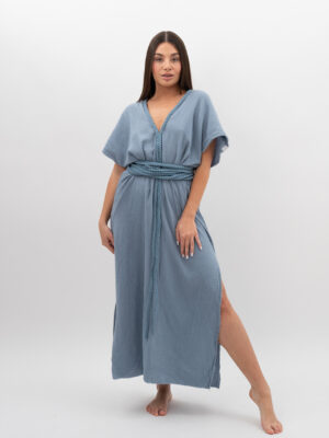 DSC_2902 Sukienka ze Sznurkiem Jasny Jeans