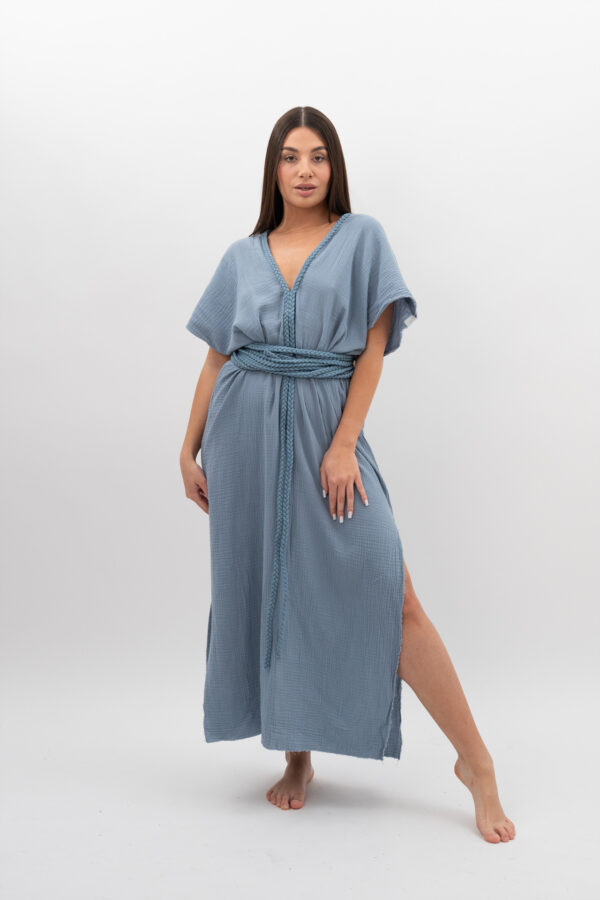 DSC_2902 Sukienka ze Sznurkiem Jasny Jeans