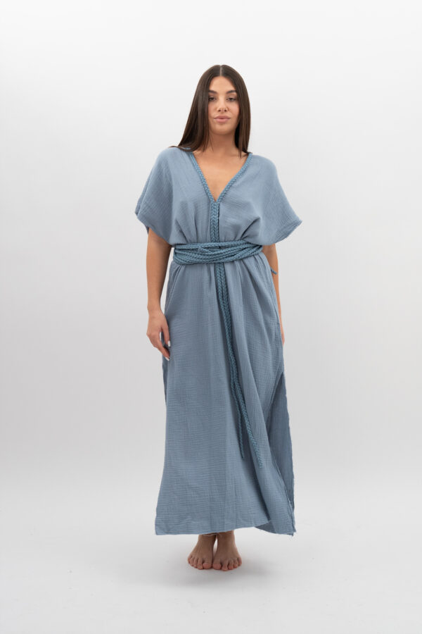 DSC_2905 Sukienka ze Sznurkiem Jasny Jeans