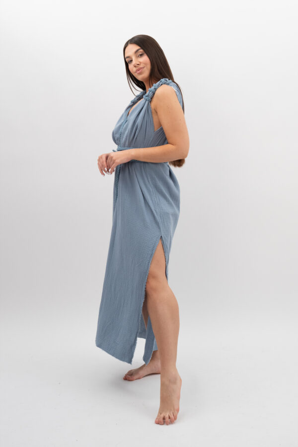 DSC_2931 Sukienka ze Sznurkiem Jasny Jeans