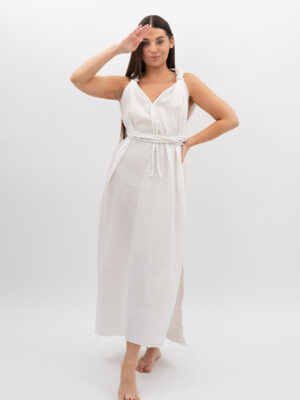 DSC_3060 Sukienka ze Sznurkiem Śmietana