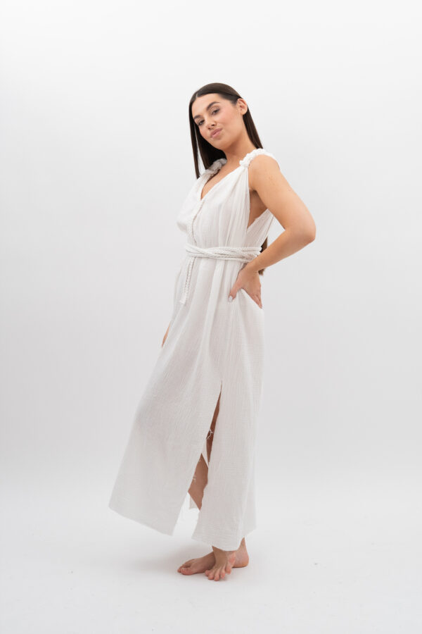 DSC_3064 Sukienka ze Sznurkiem Śmietana