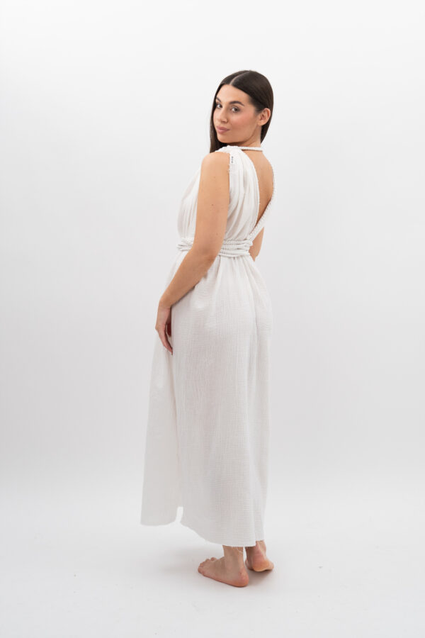 DSC_3070 Sukienka ze Sznurkiem Śmietana