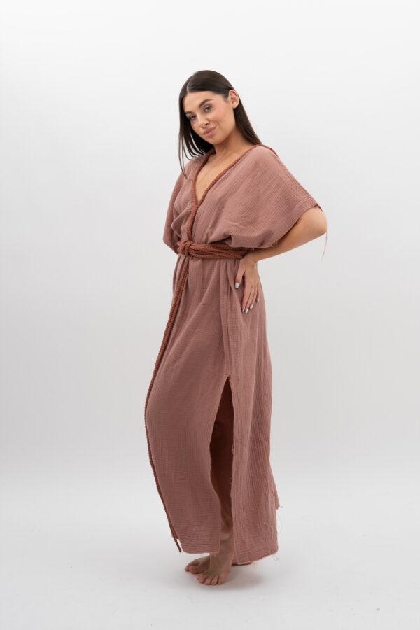 DSC_3164 Sukienka ze Sznurkiem Brudny Liliowy