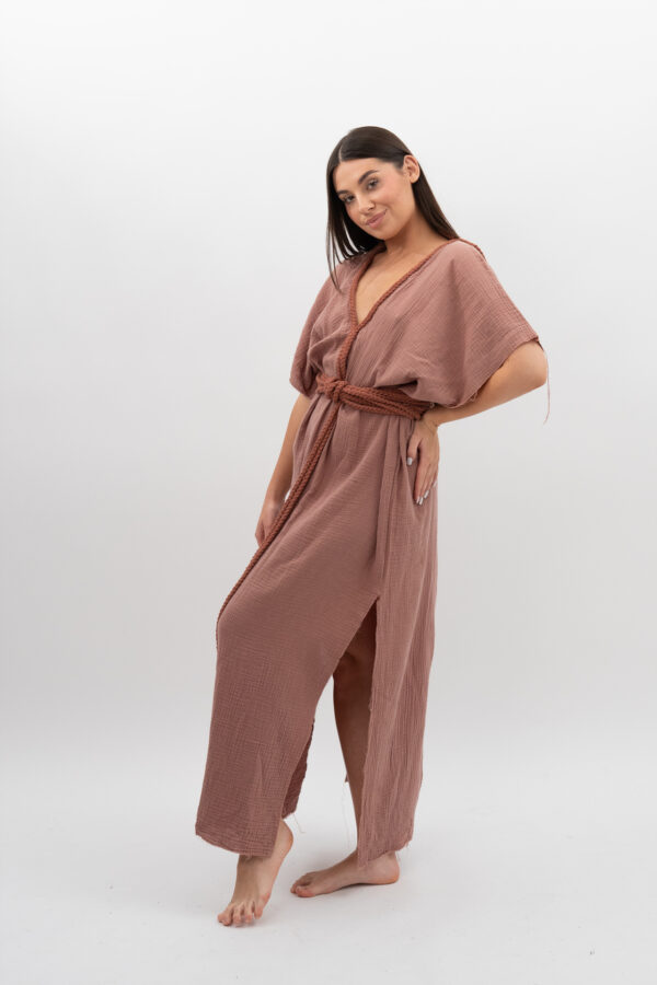 DSC_3165 Sukienka ze Sznurkiem Brudny Liliowy