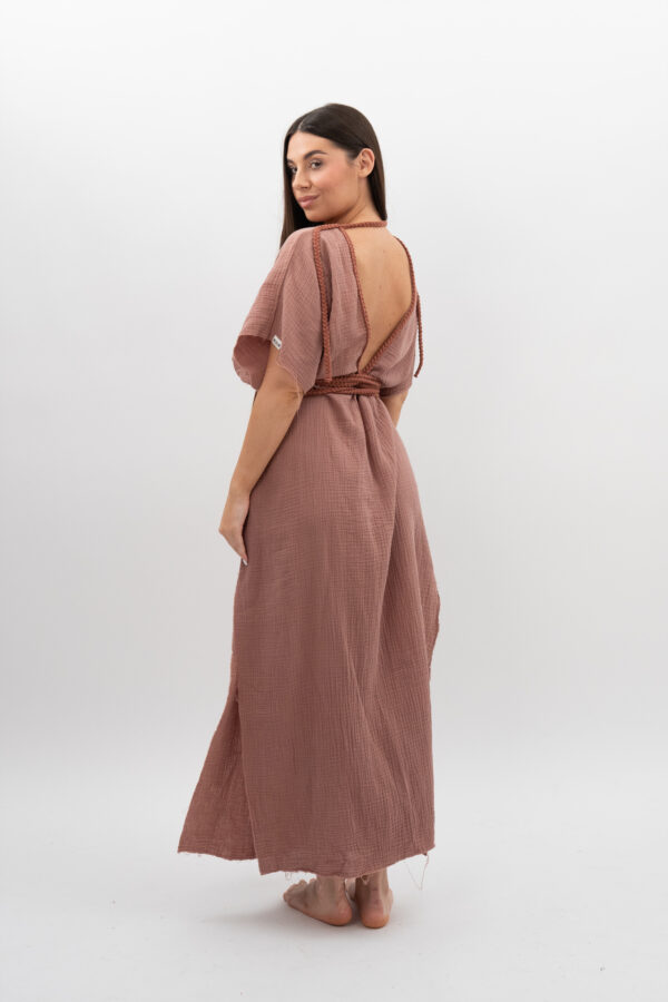 DSC_3168 Sukienka ze Sznurkiem Brudny Liliowy