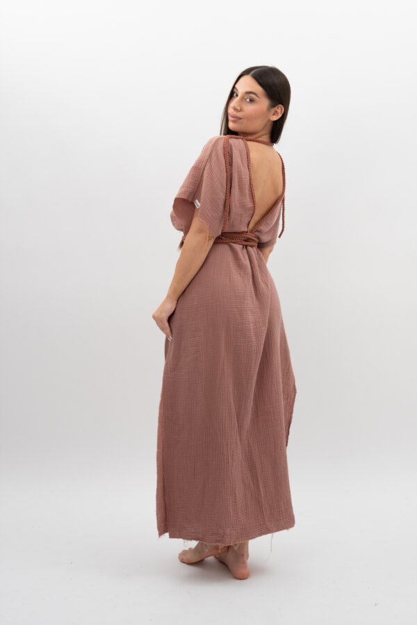 DSC_3171 Sukienka ze Sznurkiem Brudny Liliowy