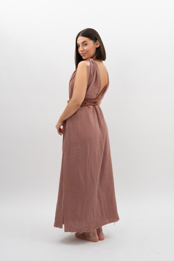 DSC_3184 Sukienka ze Sznurkiem Brudny Liliowy