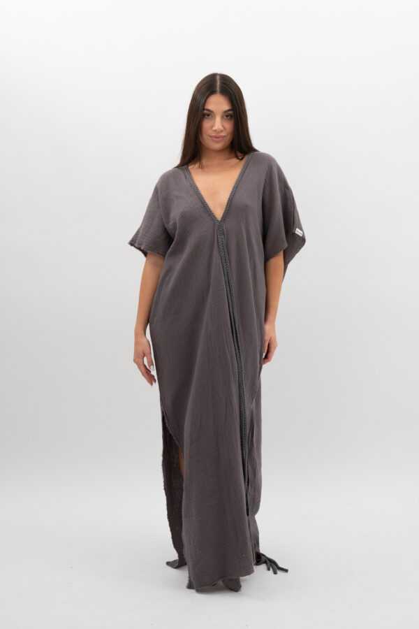 Sukienka ze Sznurkami Grafit