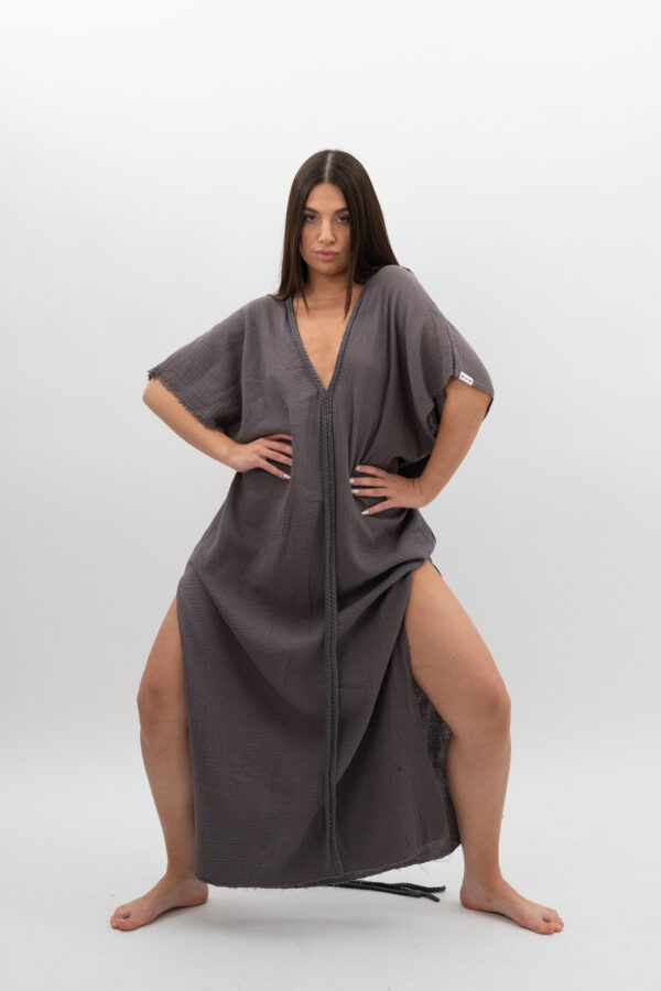 Sukienka ze Sznurem Grafit