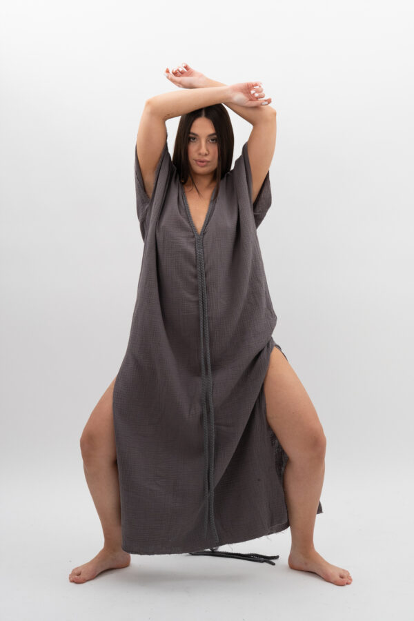 Sukienka ze Sznurem Grafit