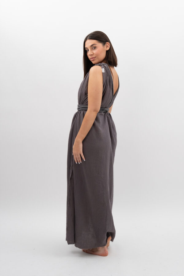 Sukienka ze Sznurkami Grafit