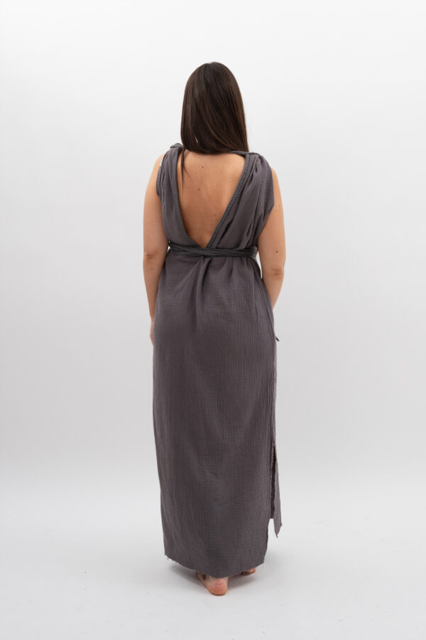 Sukienka ze Sznurkami Grafit