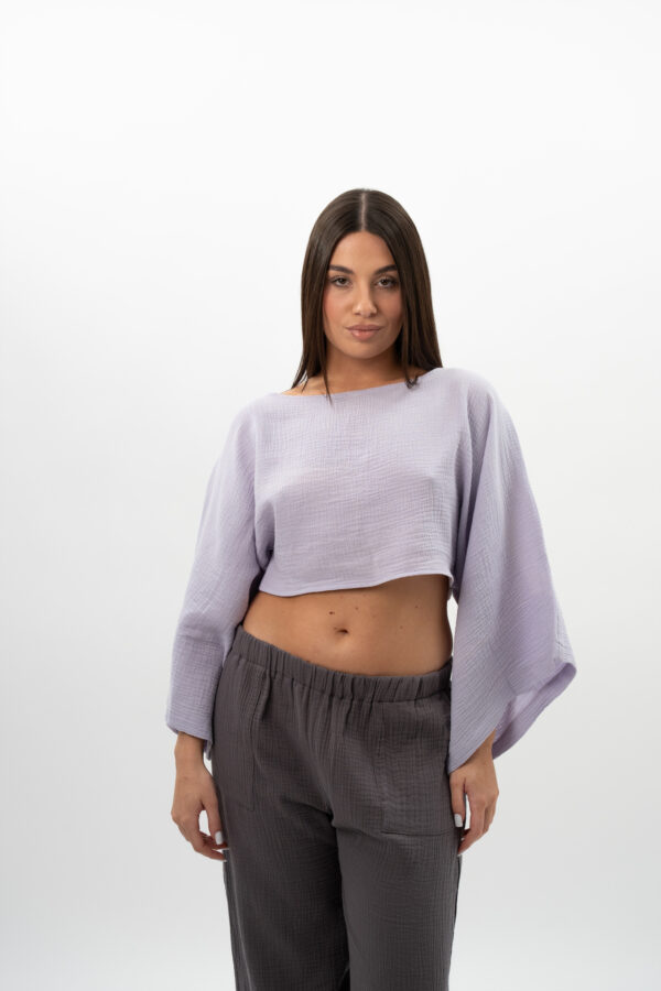 Bluzka Pastelowy Fiolet