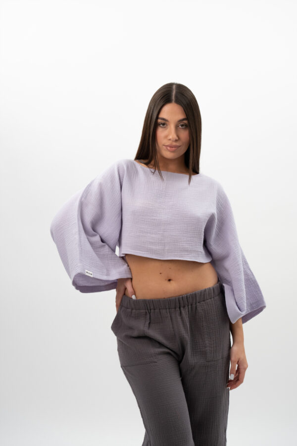 Bluzka Pastelowy Fiolet