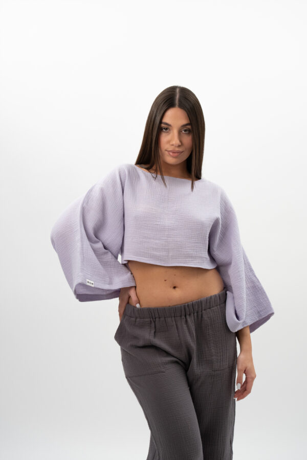 Bluzka Pastelowy Fiolet