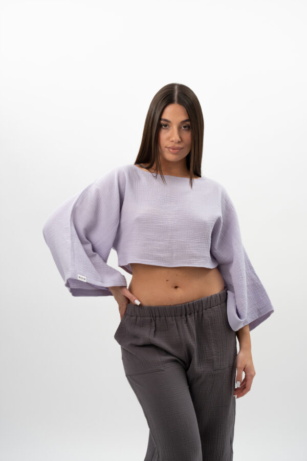 Bluzka Pastelowy Fiolet