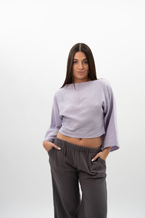 Bluzka Pastelowy Fiolet