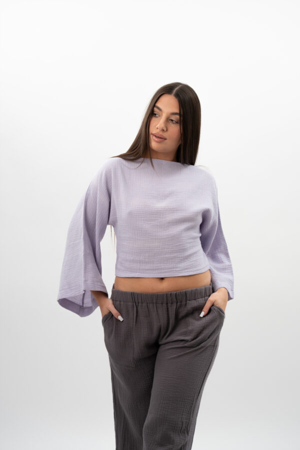 Bluzka Pastelowy Fiolet