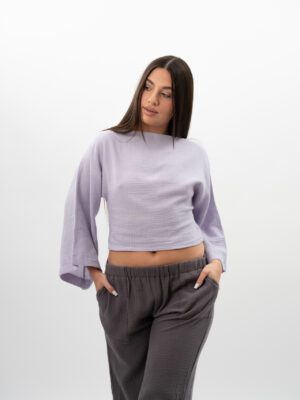 Bluzka Pastelowy Fiolet