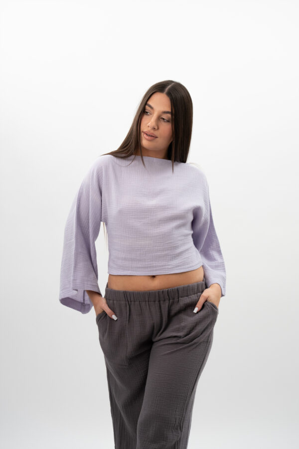Bluzka Pastelowy Fiolet