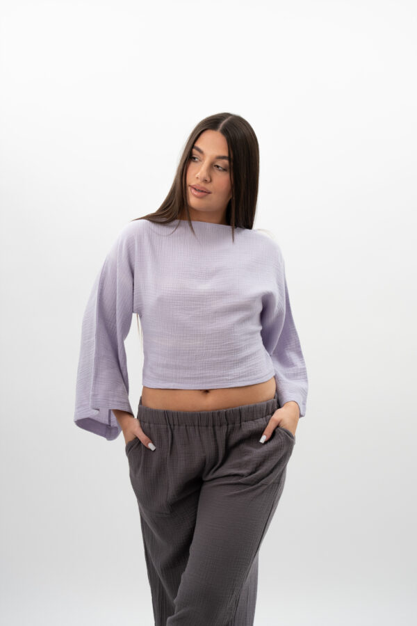 Bluzka Pastelowy Fiolet