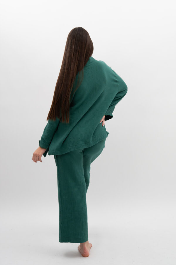 Kimono z kieszeniami Butelkowa Zieleń