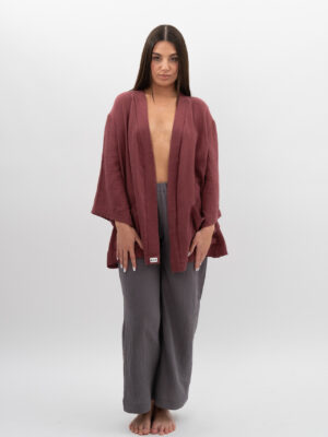 Kimono z kieszeniami Purpura