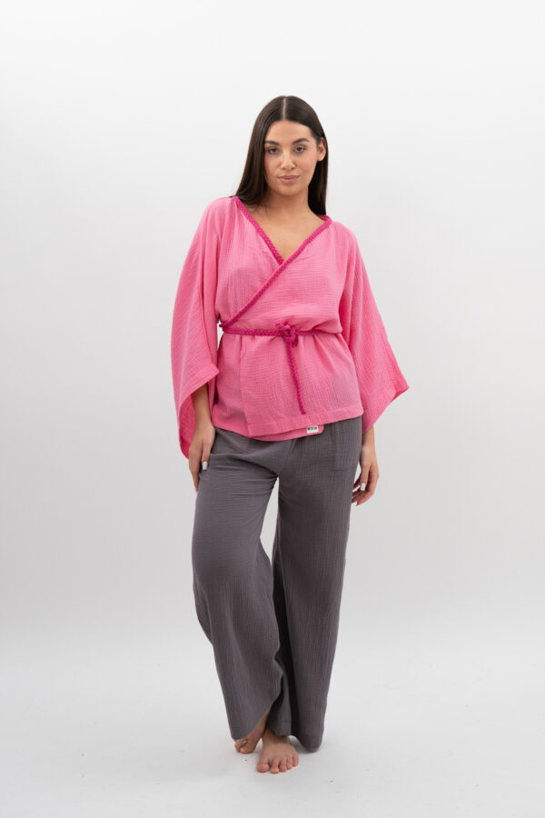 DSC_3613 Kimono ze sznurkiem Intensywny Róż