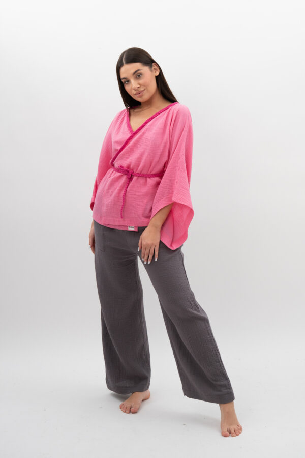 DSC_3617 Kimono ze sznurkiem Intensywny Róż