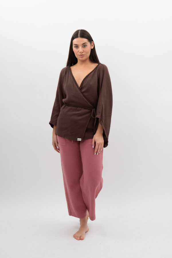 Kimono ze sznurkiem Gorzka Czekolada