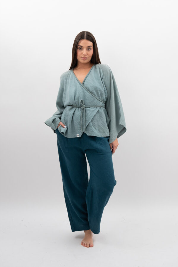 Kimono ze sznurkiem Miętowe