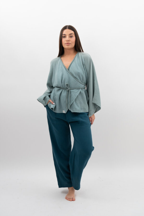 Kimono ze sznurkiem Miętowe