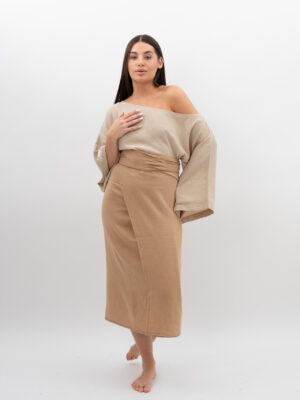 Spódnica Wiązana Beż