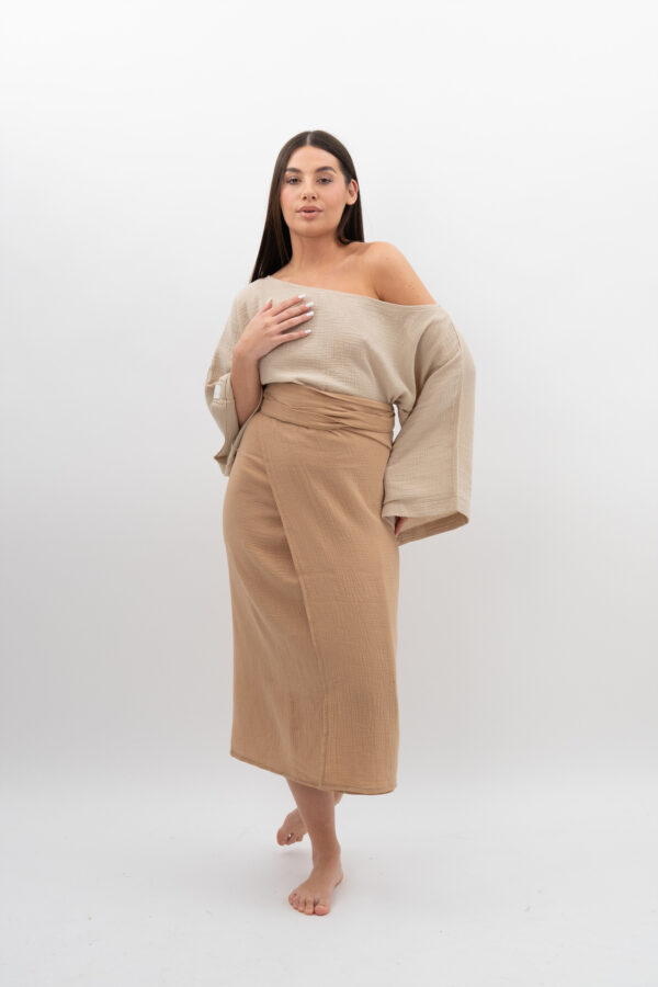 Spódnica Wiązana Beż