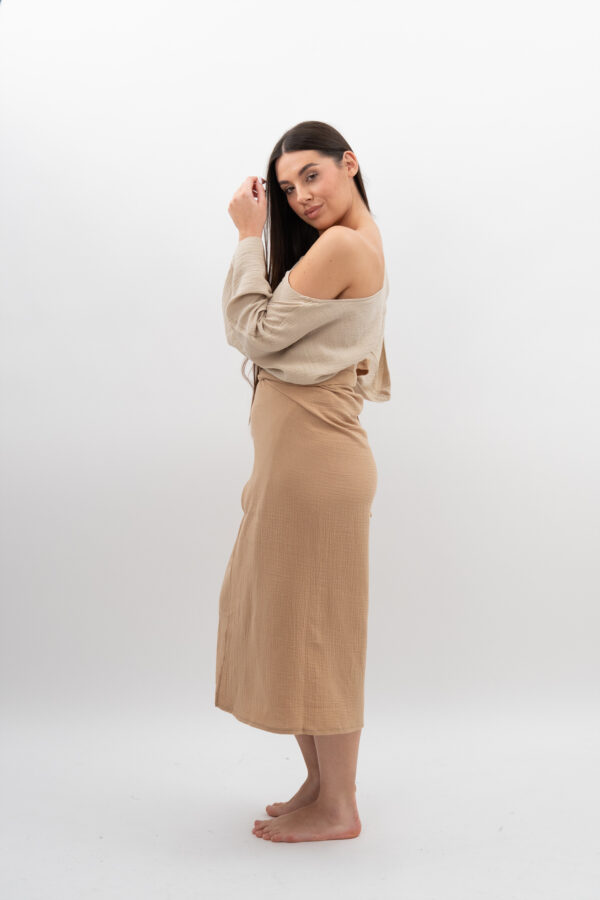 Spódnica Wiązana Beż
