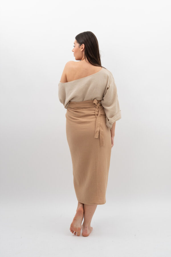 Spódnica Wiązana Beż