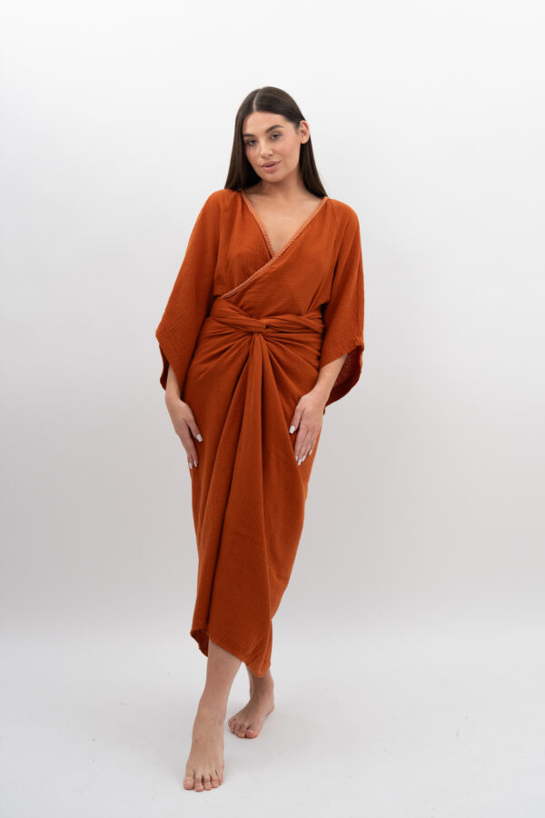 Spódnica Wiązana Ceglana