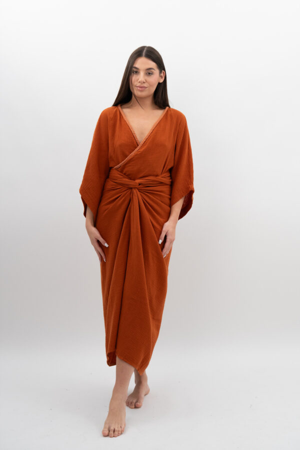 Spódnica Wiązana Ceglana