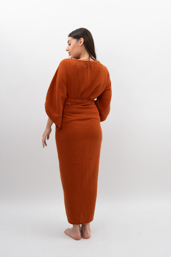 Spódnica Wiązana Ceglana