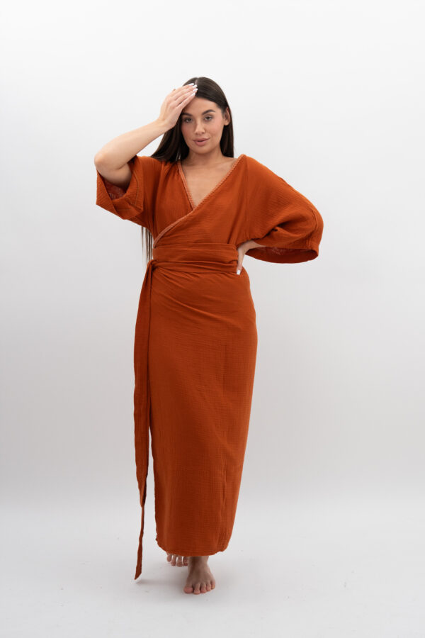 Spódnica Wiązana Ceglana