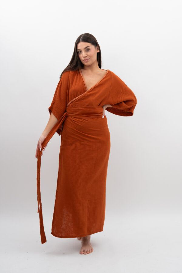 Spódnica Wiązana Ceglana