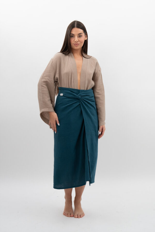 Spódnica Wiązana Butelkowa Zieleń