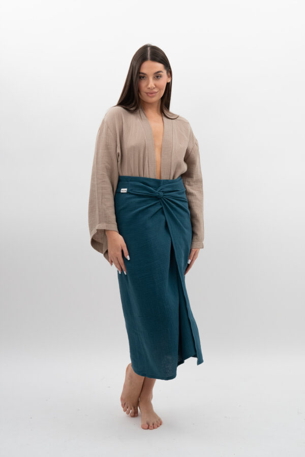 Spódnica Wiązana Butelkowa Zieleń