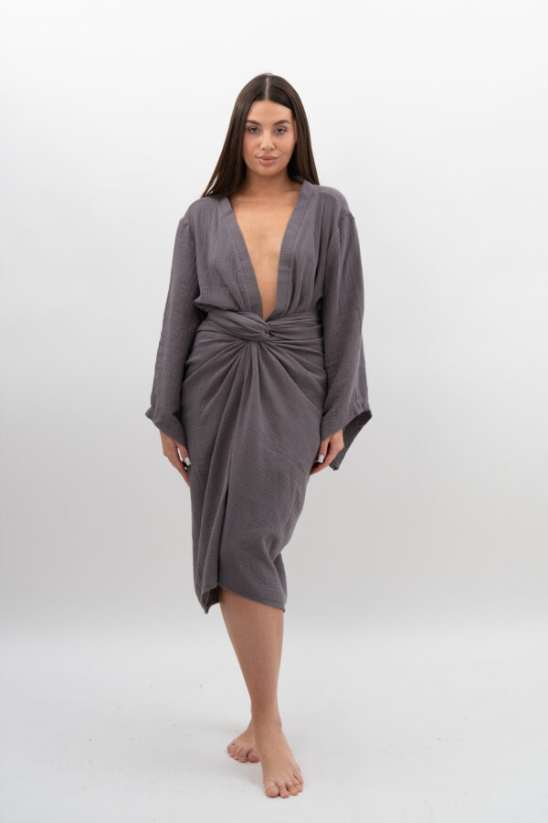 Spódnica Wiązana Grafit