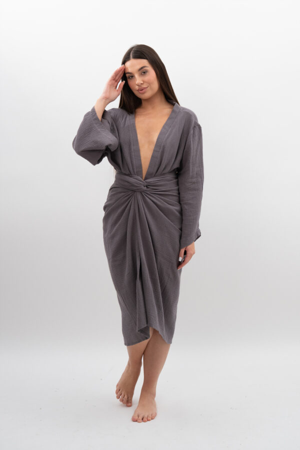 Spódnica Wiązana Grafit