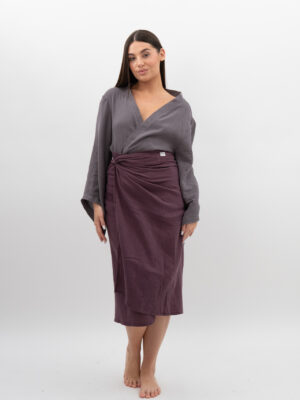 Spódnica Wiązana Bakłażan